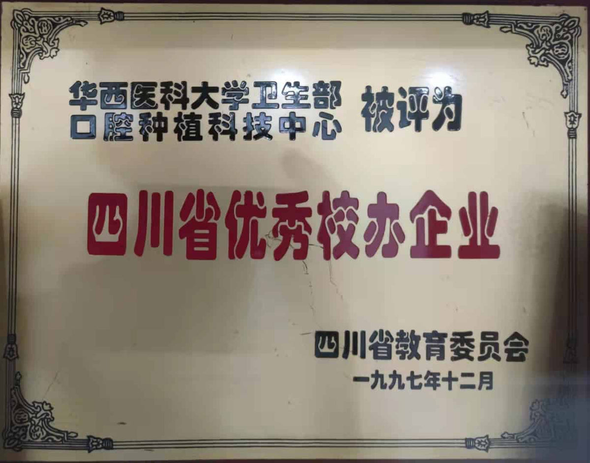 Sichuan Outstanding University-Affiliated Enterprise Award presented by Sichuan Education Commission